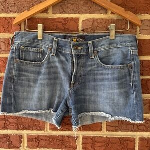 Lucky Brand The Cut Off Denim Shorts Women's 6/28 actual 34"W‎ Medium Wash Jeans